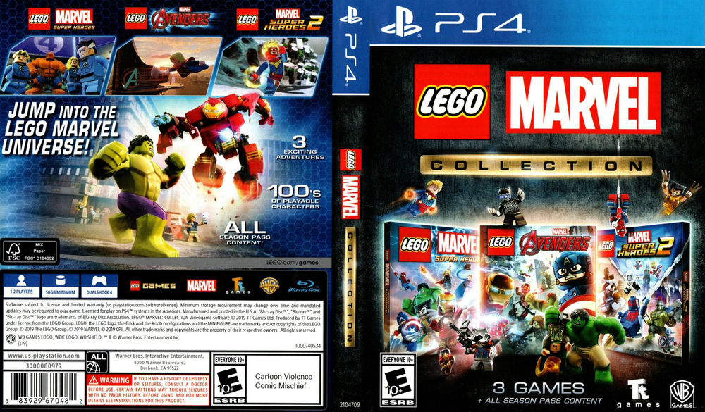 LEGO Marvel Collection - Sony PlayStation 4. No Manual- Great