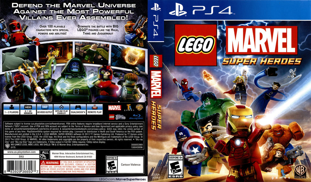 Jogo PS4 Lego Marvel Super Heroes