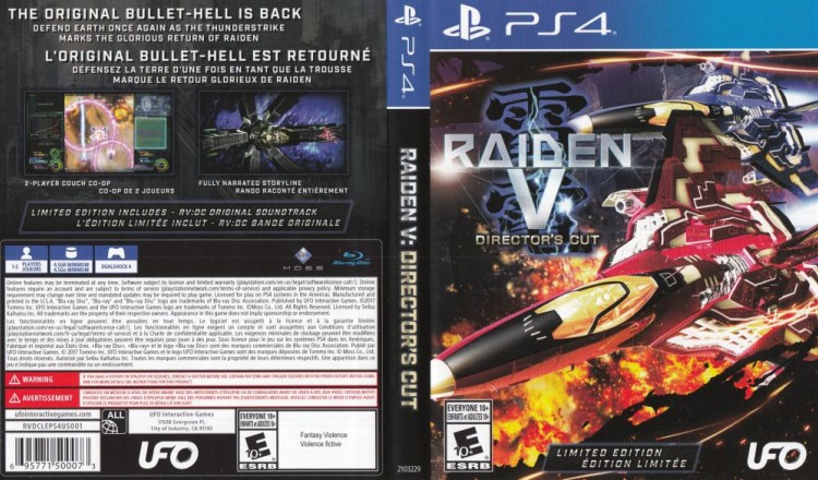 Raiden V: Director's Cut - PlayStation 4 | VideoGameX