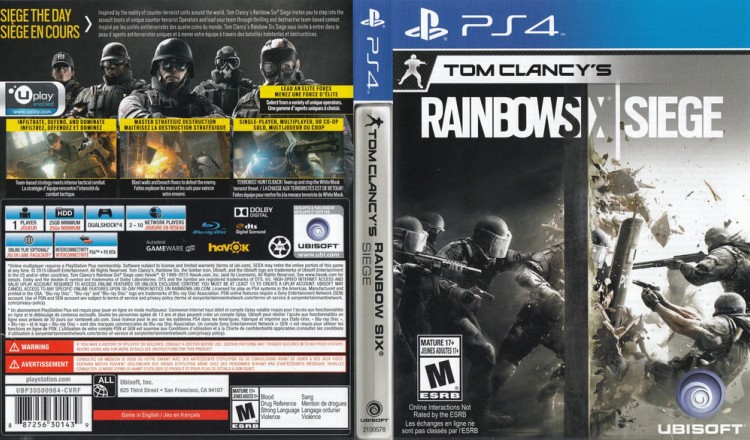 Rainbow Six Siege PlayStation 4 |