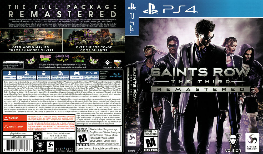  Saints Row The Third - Remastered - PlayStation 4