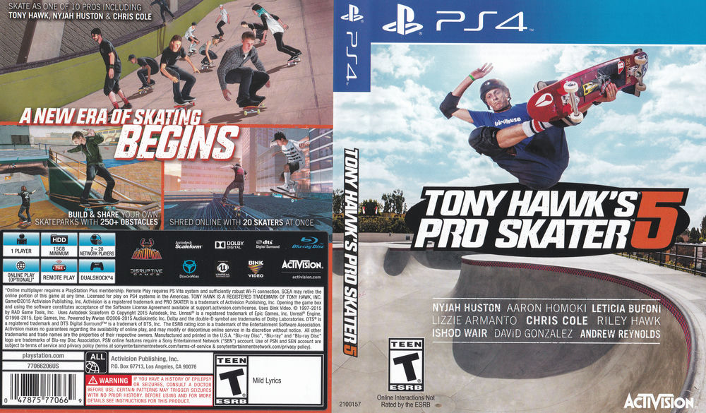 Tony Hawk's Pro Skater 5 - PlayStation 4, PlayStation 4