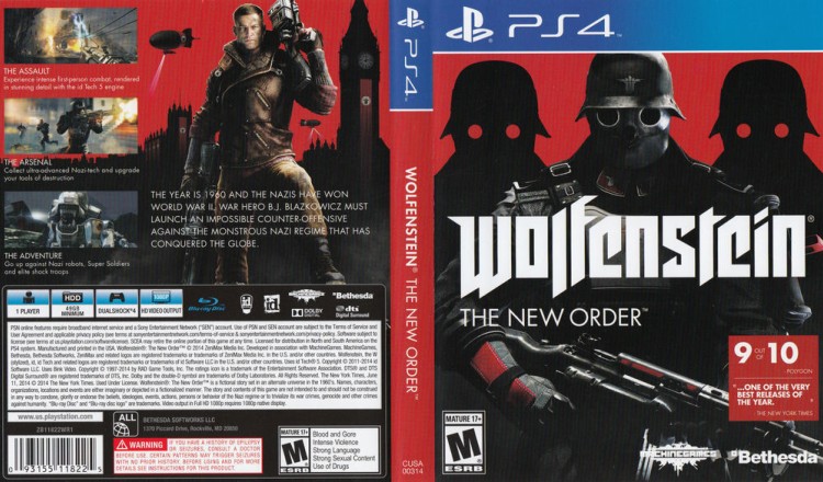 Wolfenstein: New Order - PlayStation 4 | VideoGameX