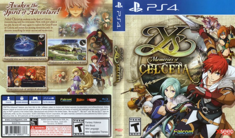 Ys: Memories of Celceta - PlayStation 4 | VideoGameX