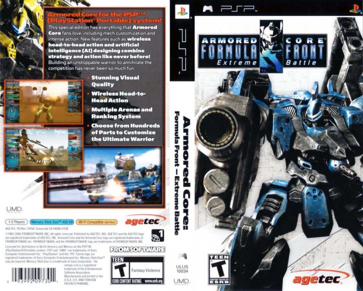 Armored Core: Formula Front - Extreme Battle - PSP | VideoGameX
