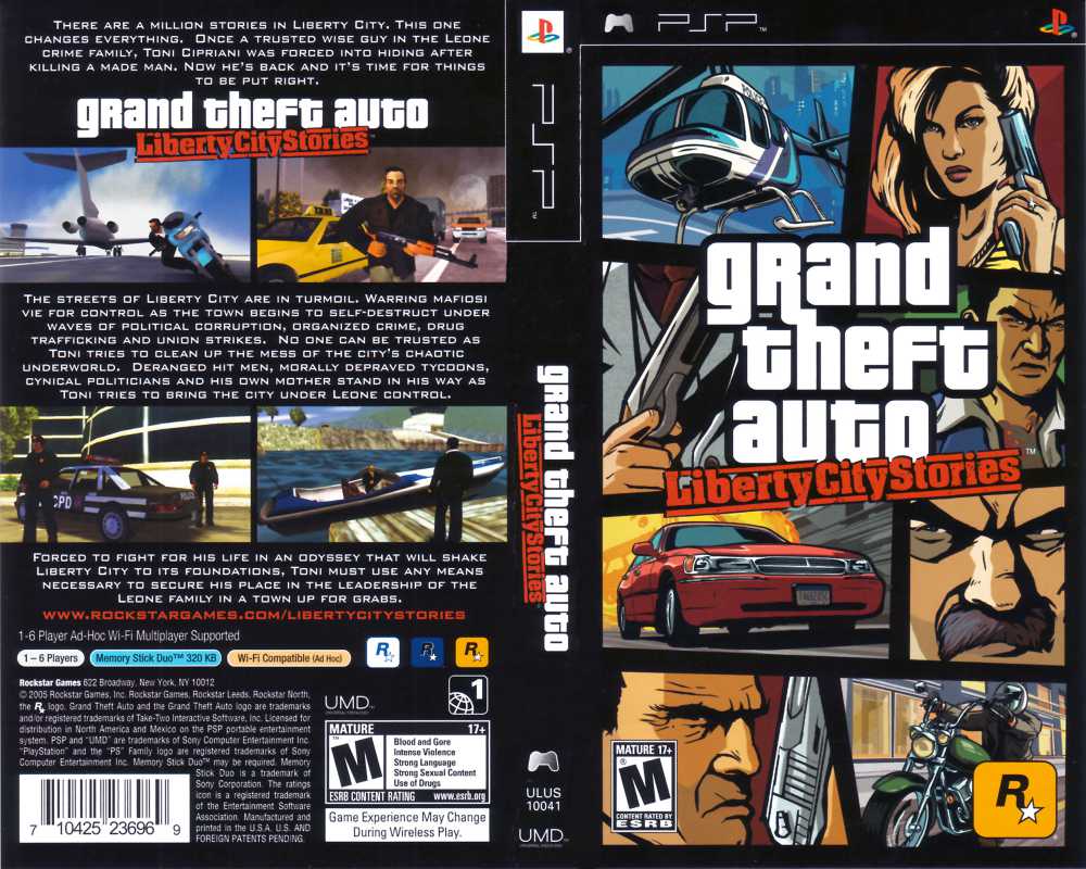 Grand Theft Auto: Liberty City Stories Sony PSP Video Game 