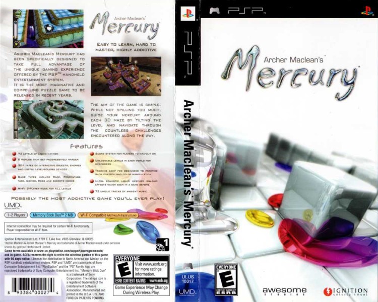 Archer Maclean's Mercury - PSP | VideoGameX