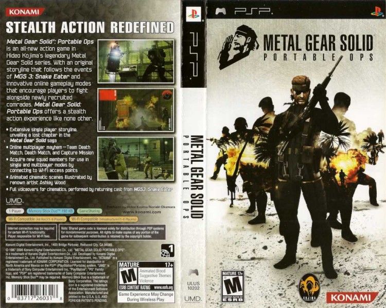 Metal Gear Solid: Portable Ops - PSP | VideoGameX