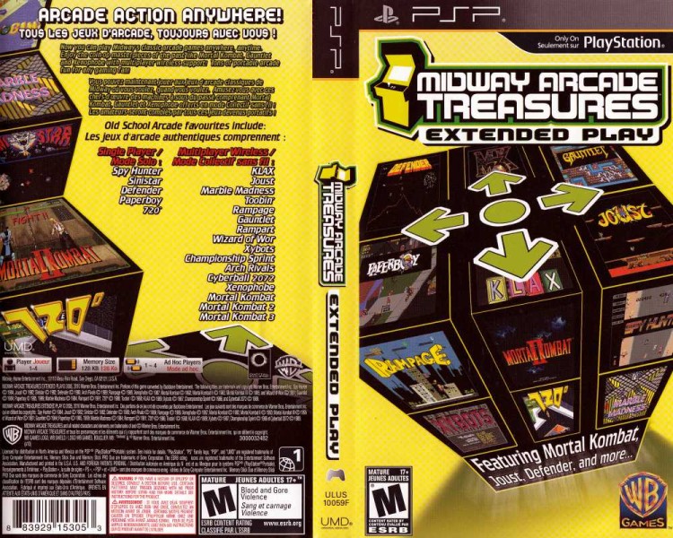 Midway Arcade Treasures: Extended Play - PSP | VideoGameX