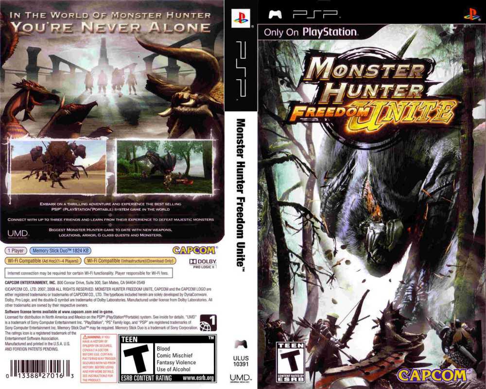 Gameteczone Usado Jogo PSP Monster Hunter Freedom Unite - Capcom