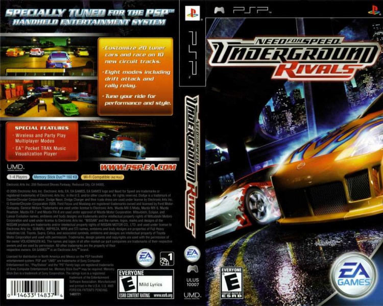 Need for Speed Underground: Rivals - PSP | VideoGameX