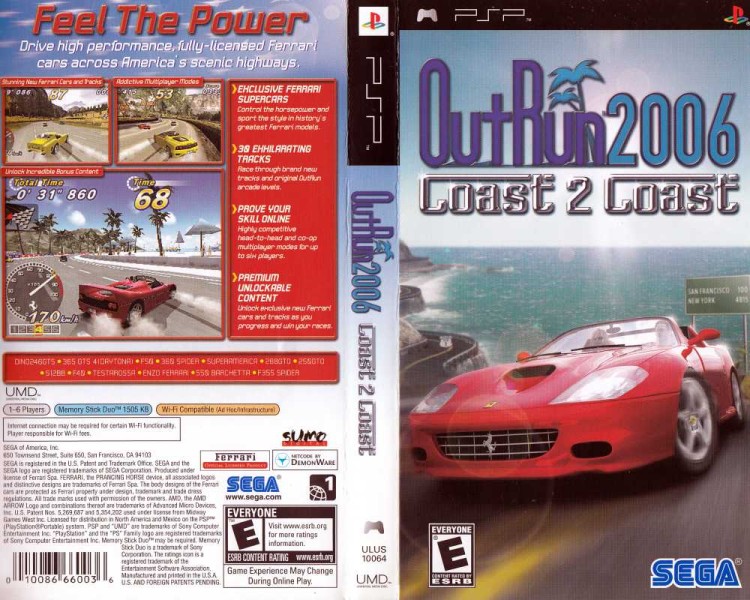 OutRun 2006: Coast 2 Coast - PSP | VideoGameX