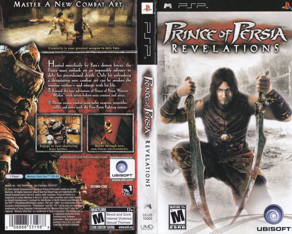 Prince of Persia Revelations PlayStation Portable PSP Game, Case, Manual