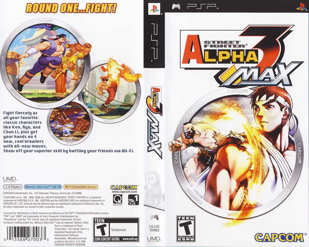  Street Fighter Alpha 3 Max - Sony PSP : Everything Else