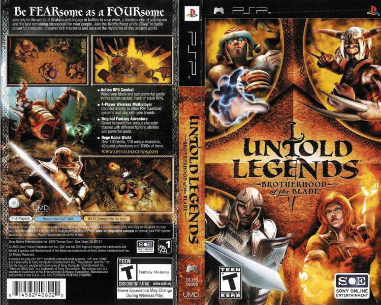 Untold Legends: Brotherhood Of The Blade - PSP | VideoGameX