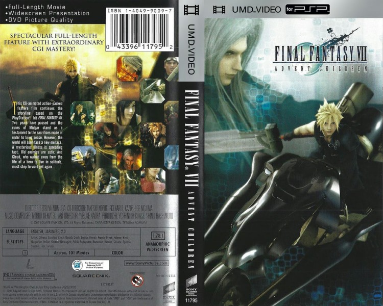 UMD Video - Final Fantasy VII: Advent Children Sony Pictures - PSP | VideoGameX