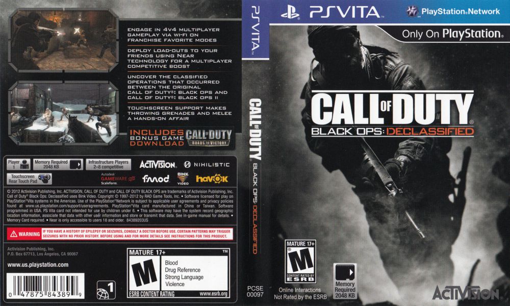 ps vita call of duty black ops declassified