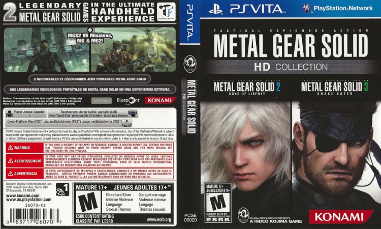 Metal Gear Solid HD Collection - PS Vita | VideoGameX