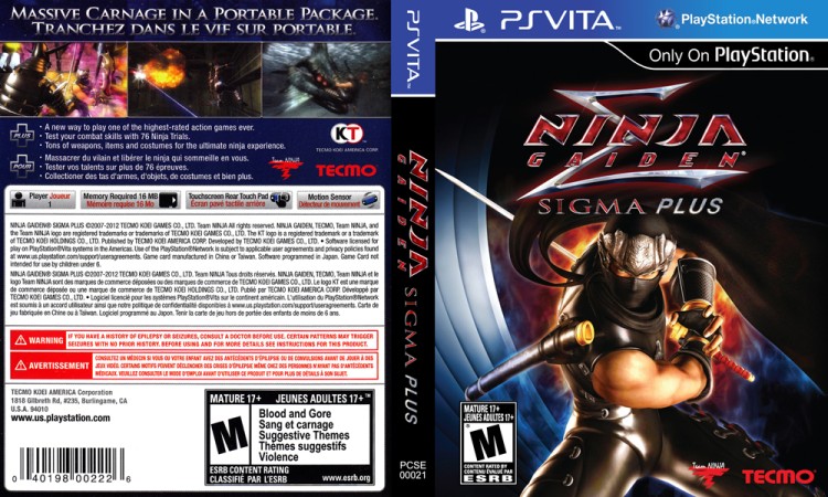 Ninja Gaiden Sigma Plus - PS Vita | VideoGameX