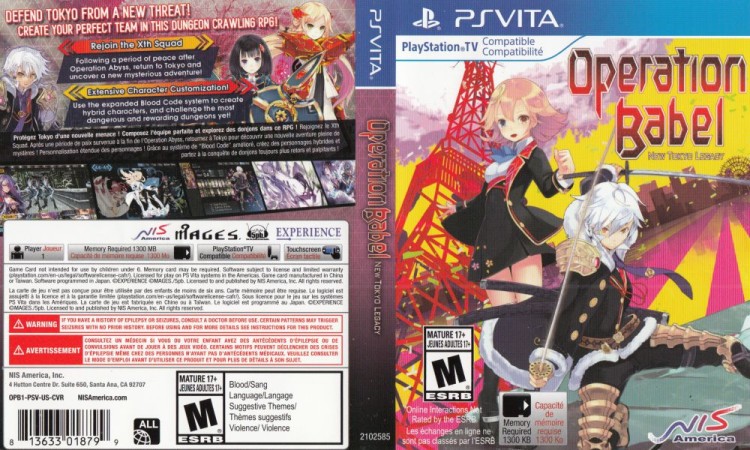 Operation Babel: New Tokyo Legacy - PS Vita | VideoGameX