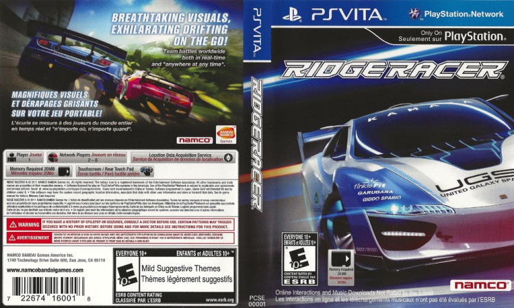 Ridge Racer - PS Vita | VideoGameX