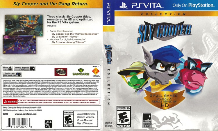 Sly Cooper Collection - PS Vita | VideoGameX