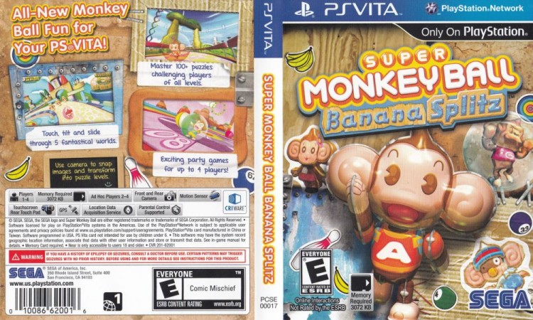 Super Monkey Ball: Banana Splitz - PS Vita | VideoGameX