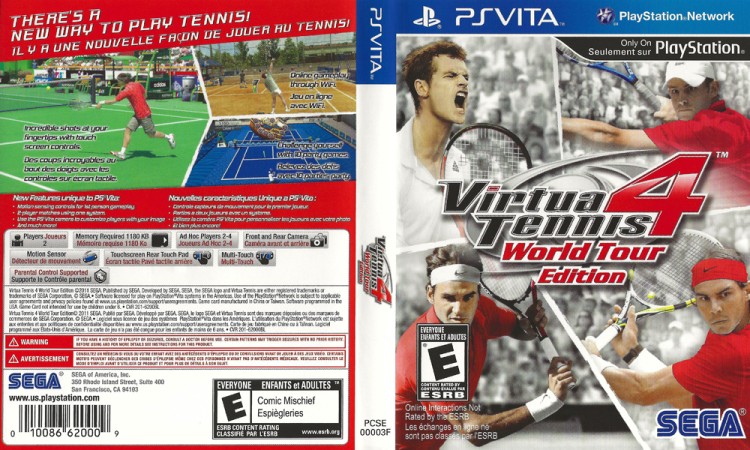 Virtua Tennis 4: World Tour Edition - PS Vita | VideoGameX