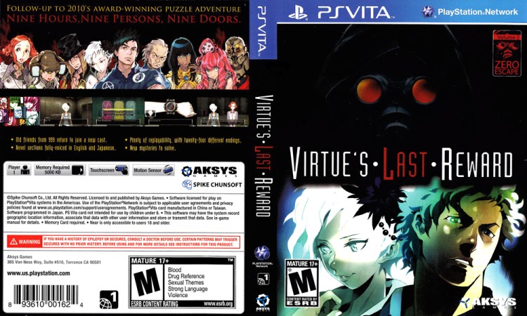 Zero Escape: Virtue's Last Reward - PS Vita | VideoGameX