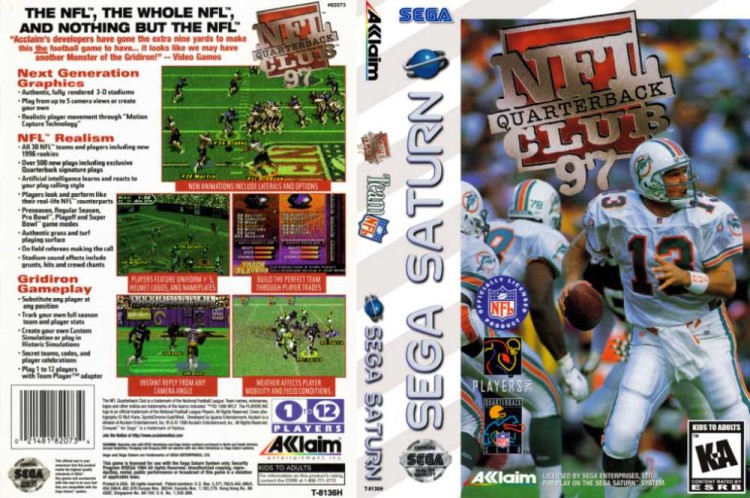 NFL Quarterback Club '97 - Sega Saturn | VideoGameX