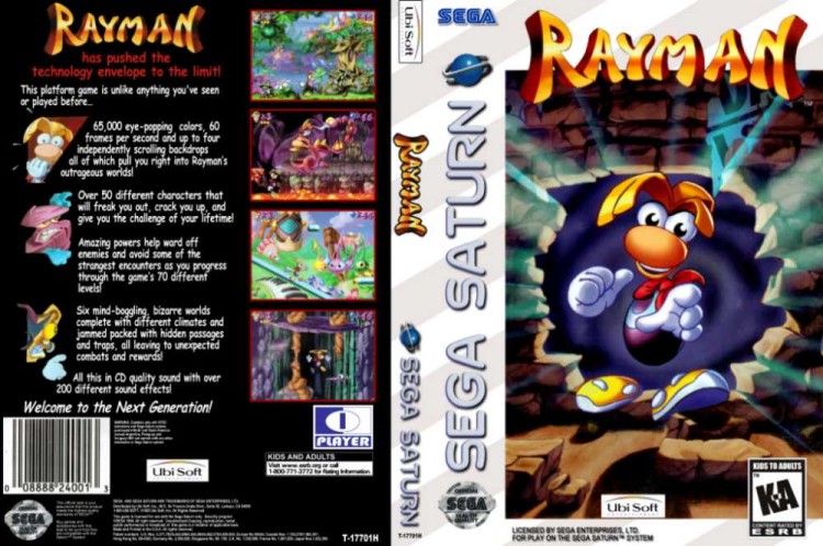 Rayman - Sega Saturn | VideoGameX