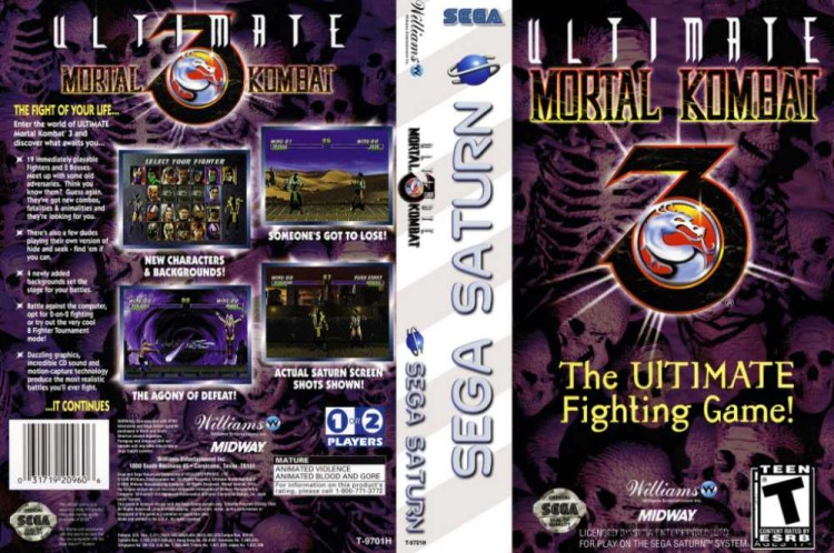 Ultimate Mortal Kombat 3 - Sega Saturn | VideoGameX