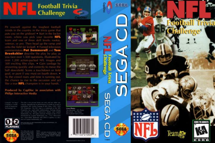 NFL Trivia - Sega CD | VideoGameX
