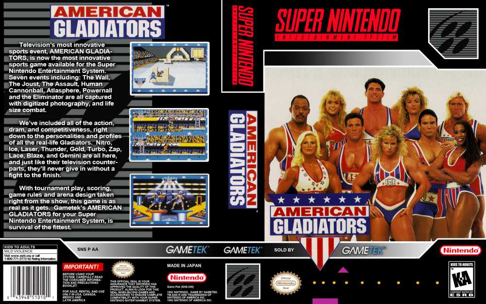 American Gladiators - Super Nintendo VideoGameX.