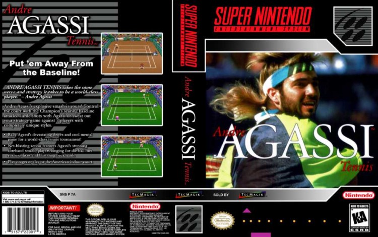 Andre Agassi Tennis - Super Nintendo | VideoGameX