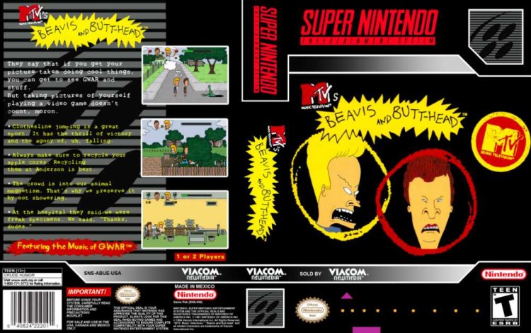 Beavis and Butt-head, MTV's - Super Nintendo | VideoGameX