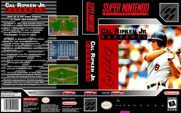 Cal Ripken Jr. Baseball - Super Nintendo | VideoGameX