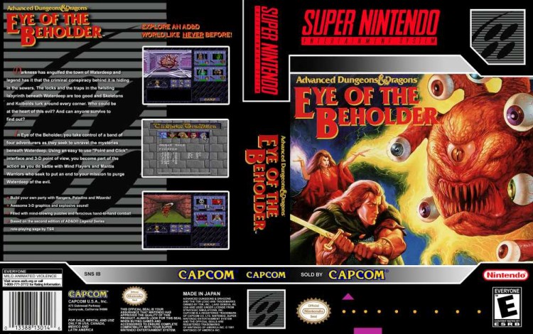 Advanced Dungeons & Dragons: Eye of the Beholder - Super Nintendo | VideoGameX