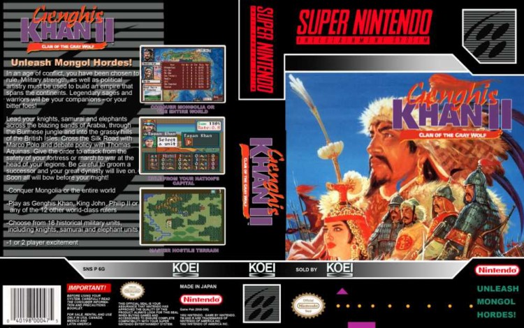 Genghis Khan II: Clan of the Gray Wolf - Super Nintendo | VideoGameX