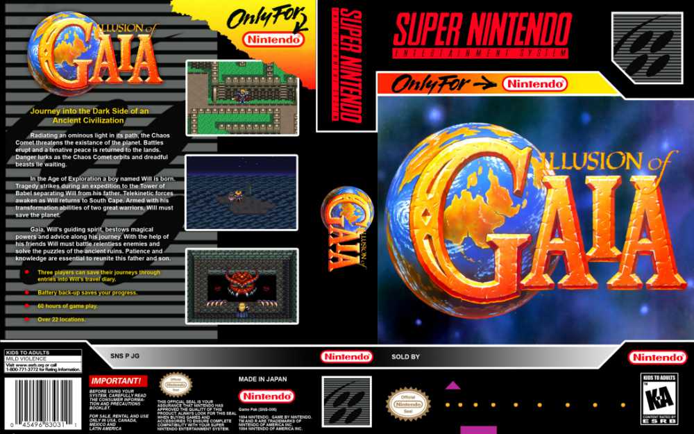 Illusion of Gaia Super Nintendo VideoGameX
