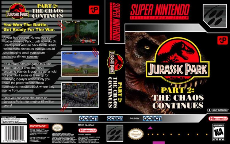 Jurassic Park 2: The Chaos Continues - Super Nintendo | VideoGameX