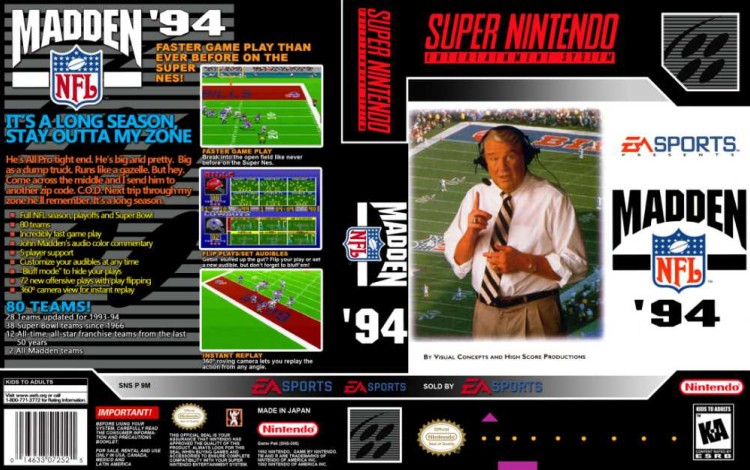 Madden NFL '94 - Super Nintendo | VideoGameX