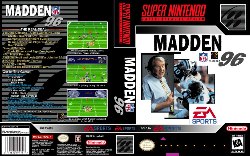 madden 96 cover