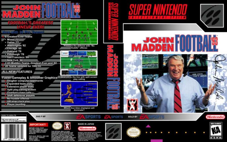 John Madden Football '93 - Super Nintendo | VideoGameX