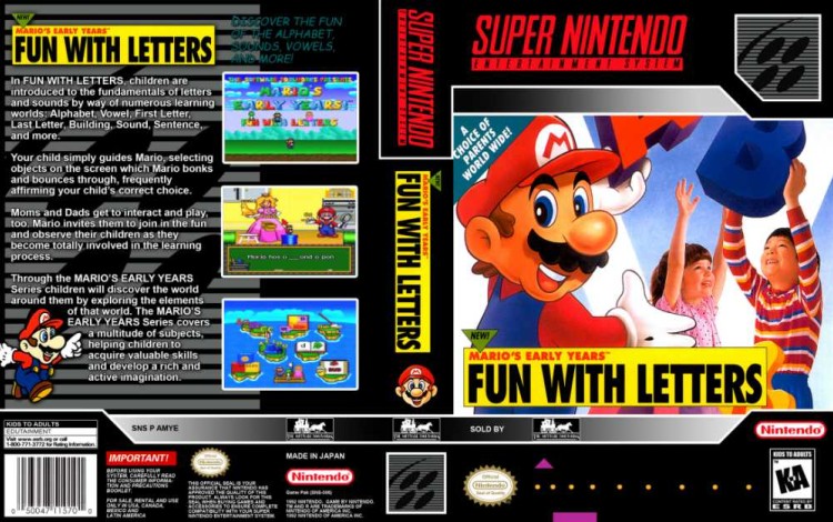 Mario's Early Years: Fun with Letters - Super Nintendo | VideoGameX