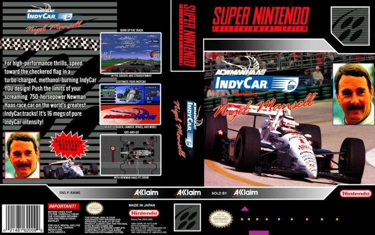 Newman Haas IndyCar featuring Nigel Mansell - Super Nintendo | VideoGameX