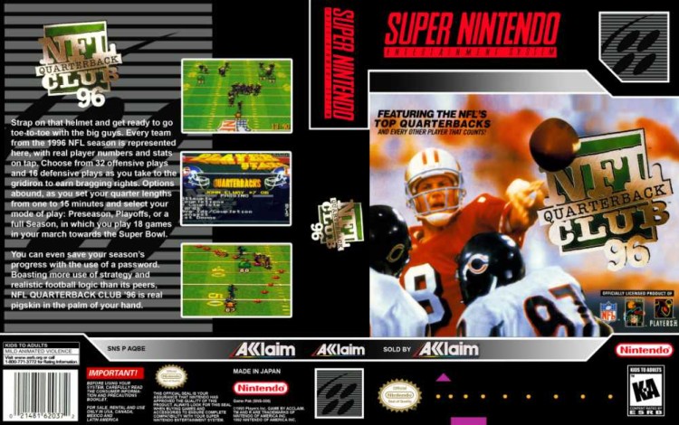 NFL Quarterback Club '96 - Super Nintendo | VideoGameX