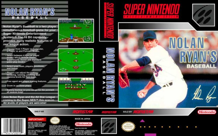 Nolan Ryan's Baseball - Super Nintendo | VideoGameX