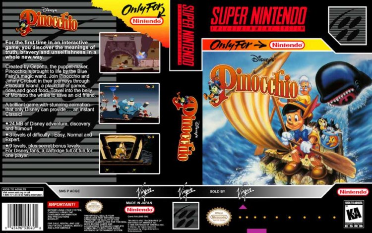 Pinocchio - Super Nintendo | VideoGameX