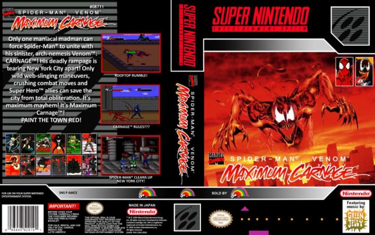 Spider Man/ Venom: Maximum Carnage - Super Nintendo | VideoGameX